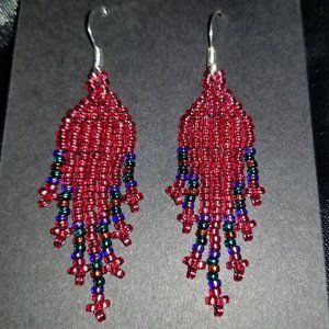 Beautiful Pink Blue & Purple Earrings